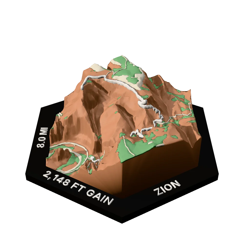 Zion Regular hex with Observation Point raised on the terrain