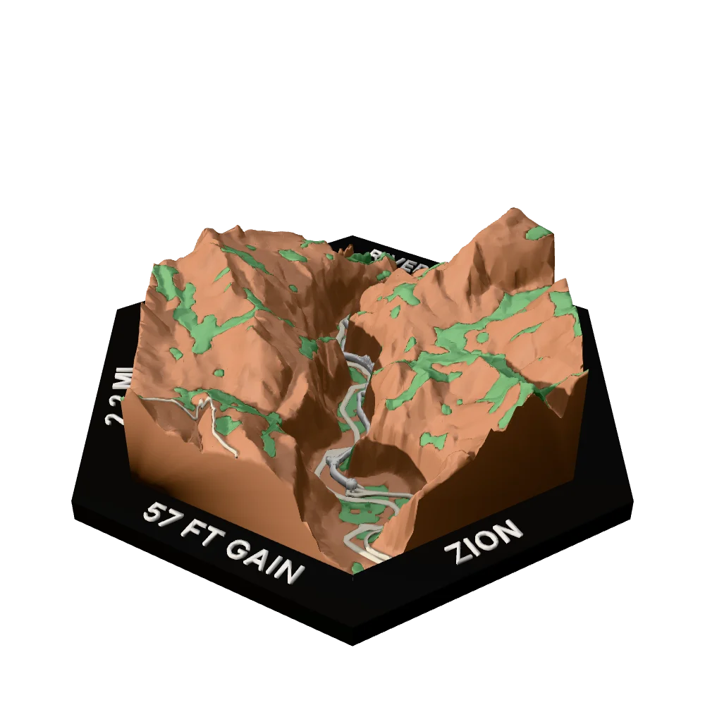 Zion Regular hex with Riverside Walk raised on the terrain