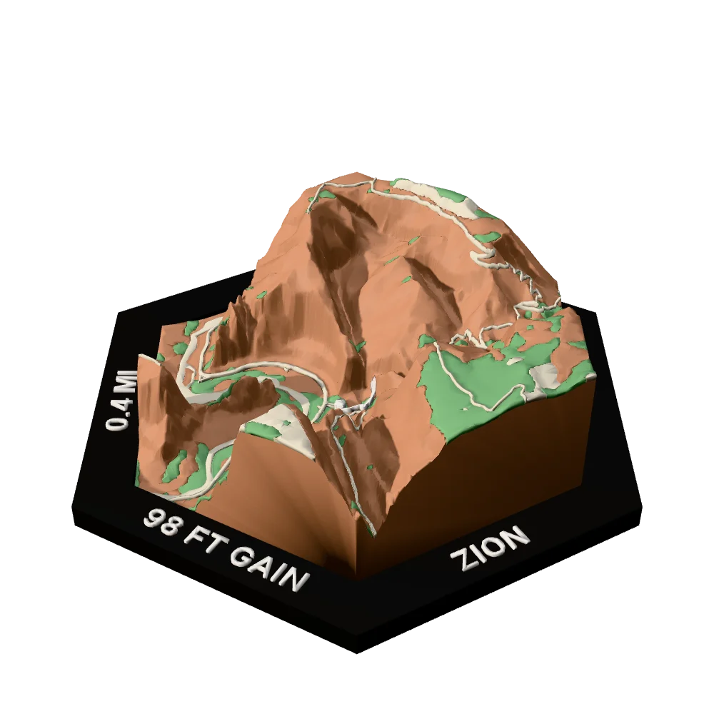 Zion Regular hex with Weeping Rock raised on the terrain