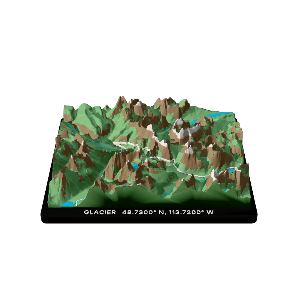 Glacier National Park terrain block